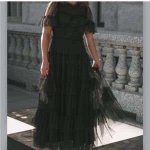 Ivy City Co. Black Whimsical Tulle Dress. Size XL. Never worn.